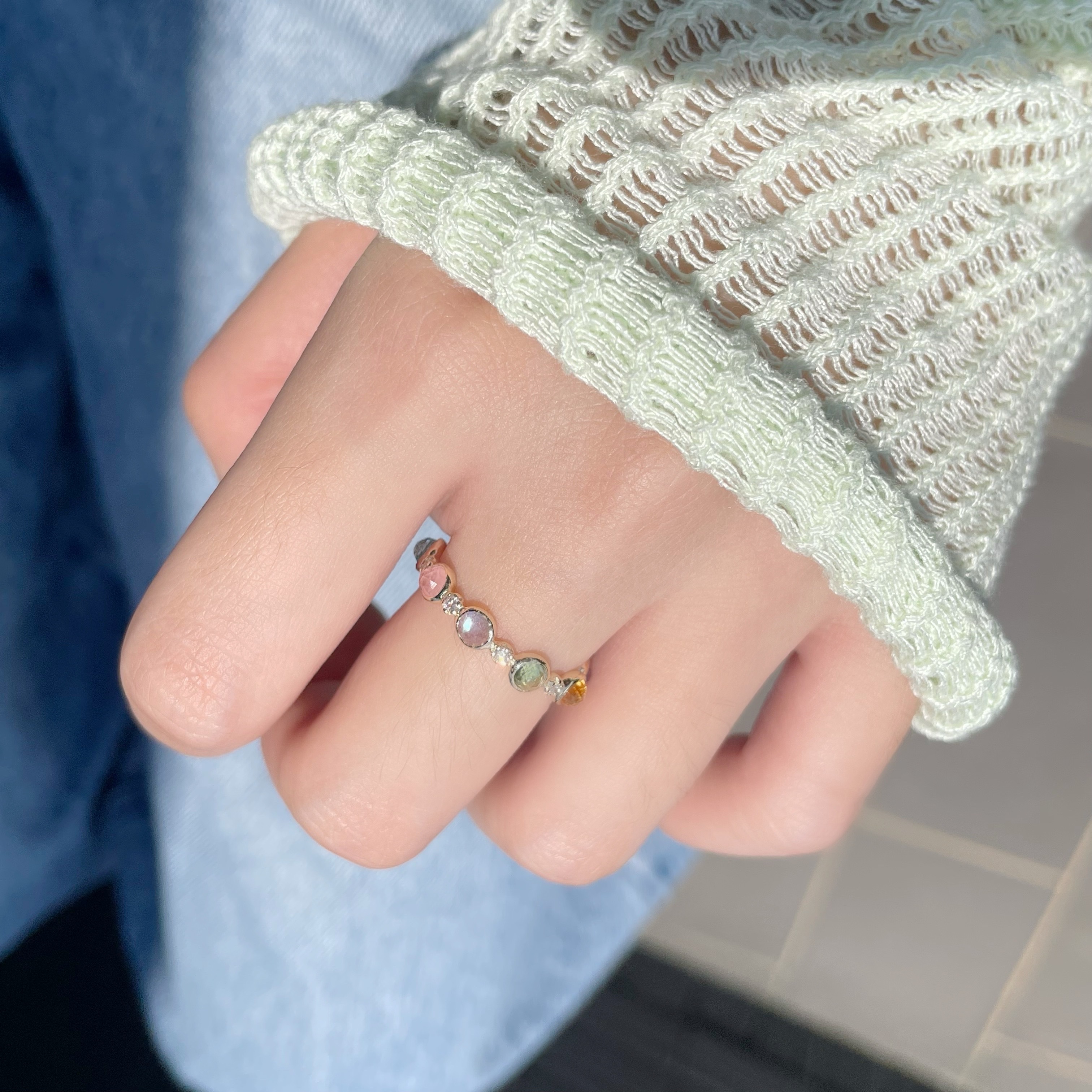 14K Jelly彩寶真鑽戒指