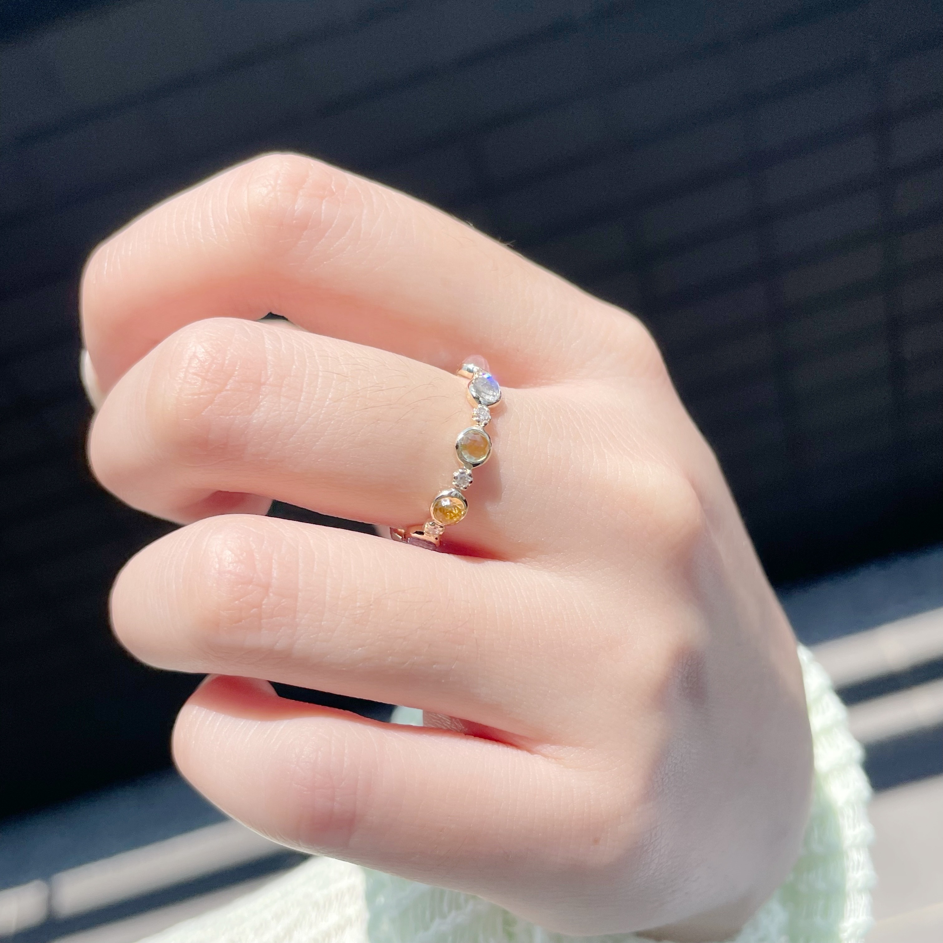 14K Jelly彩寶真鑽戒指