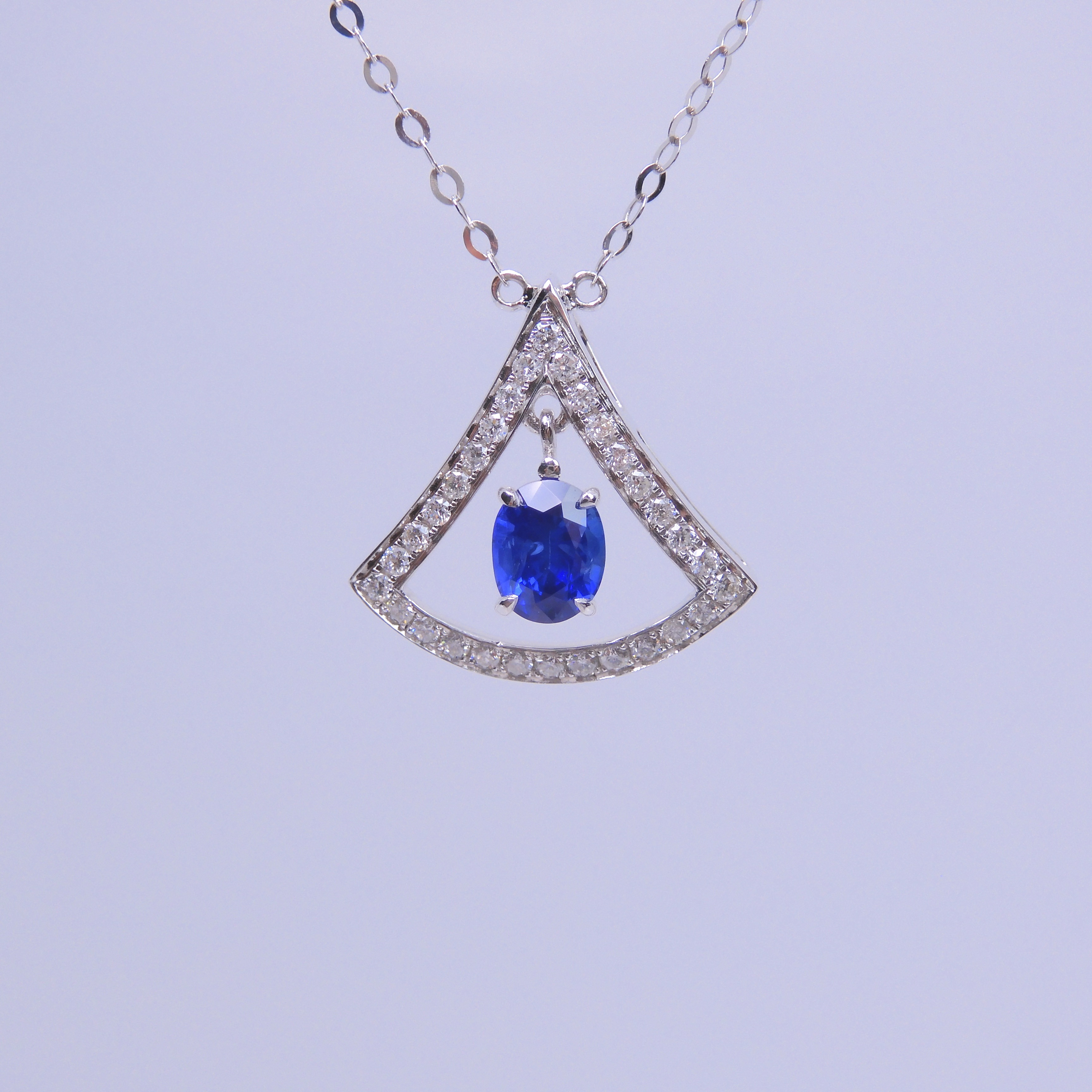 18K金 0.55ct 藍寶石項鏈