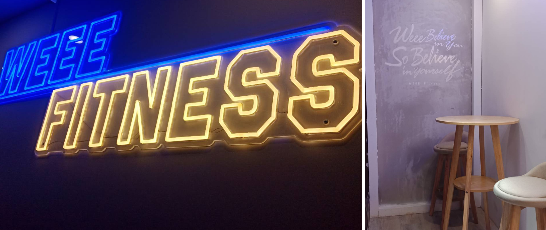 WEEE Fitness 的門口 logo