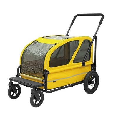 日本AirBuggy Carriage 大型犬 高級寵物手推車 50kg以上 - 黃色