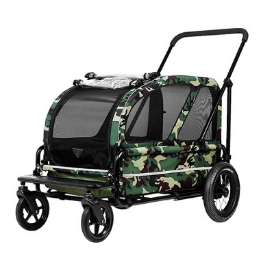 日本AirBuggy Carriage 大型犬 高級寵物手推車 50kg以上 - 迷彩