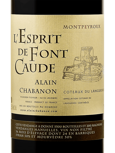 Alain Chabanon Montpeyroux L'Esprit de Font Caude 2014