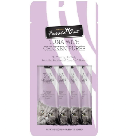 Fussie Cat小食-吞拿魚&嫰滑雞肉醬 [4 x 14G]