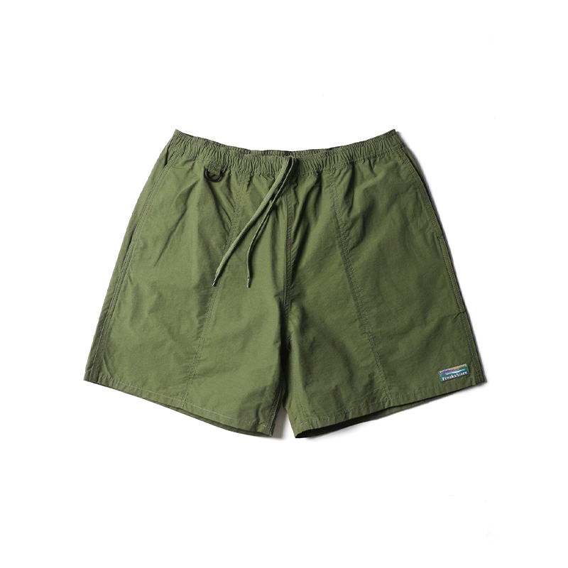 FREAK’S STORE 短褲 尼龍可收納 海灘褲 休閒褲 軍綠 男女款 FREAKS-04 [台灣現貨]