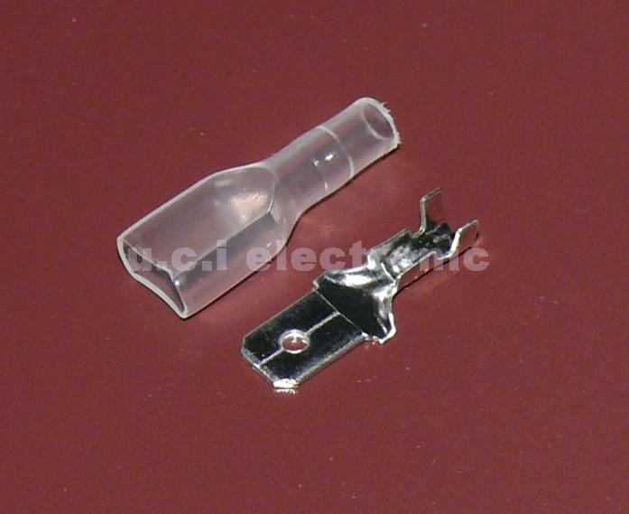 【UCI電子】(A) 端子 冷壓接線端子 電線連接器 公母一對 插片 公頭 母頭 插簧 護套端子 50入