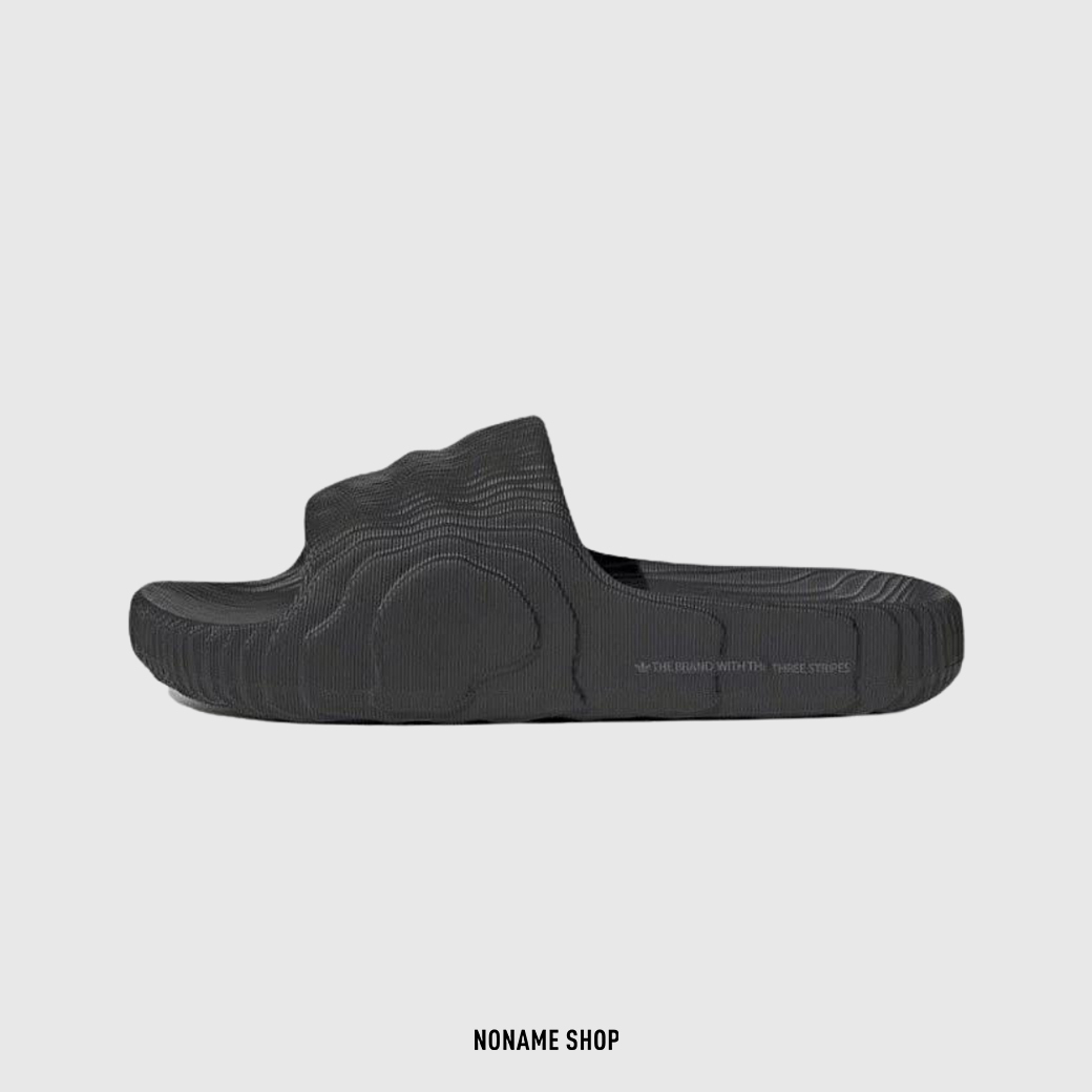 ADIDAS ORIGINALS adilette 22 熔岩 水泥 馬賽克 拖鞋 黑 (男/女同款)
