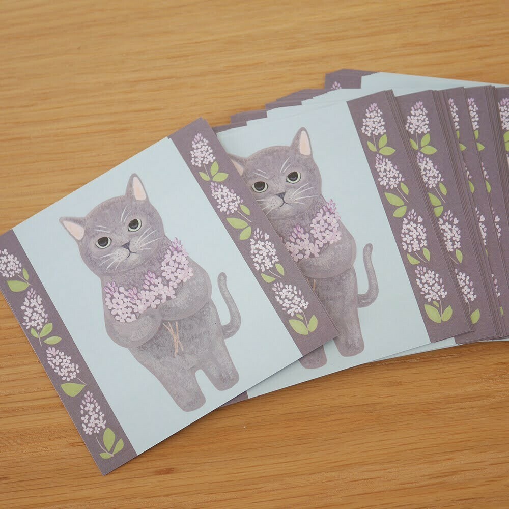 藍貓 插畫便條紙 50枚｜日本 4legs