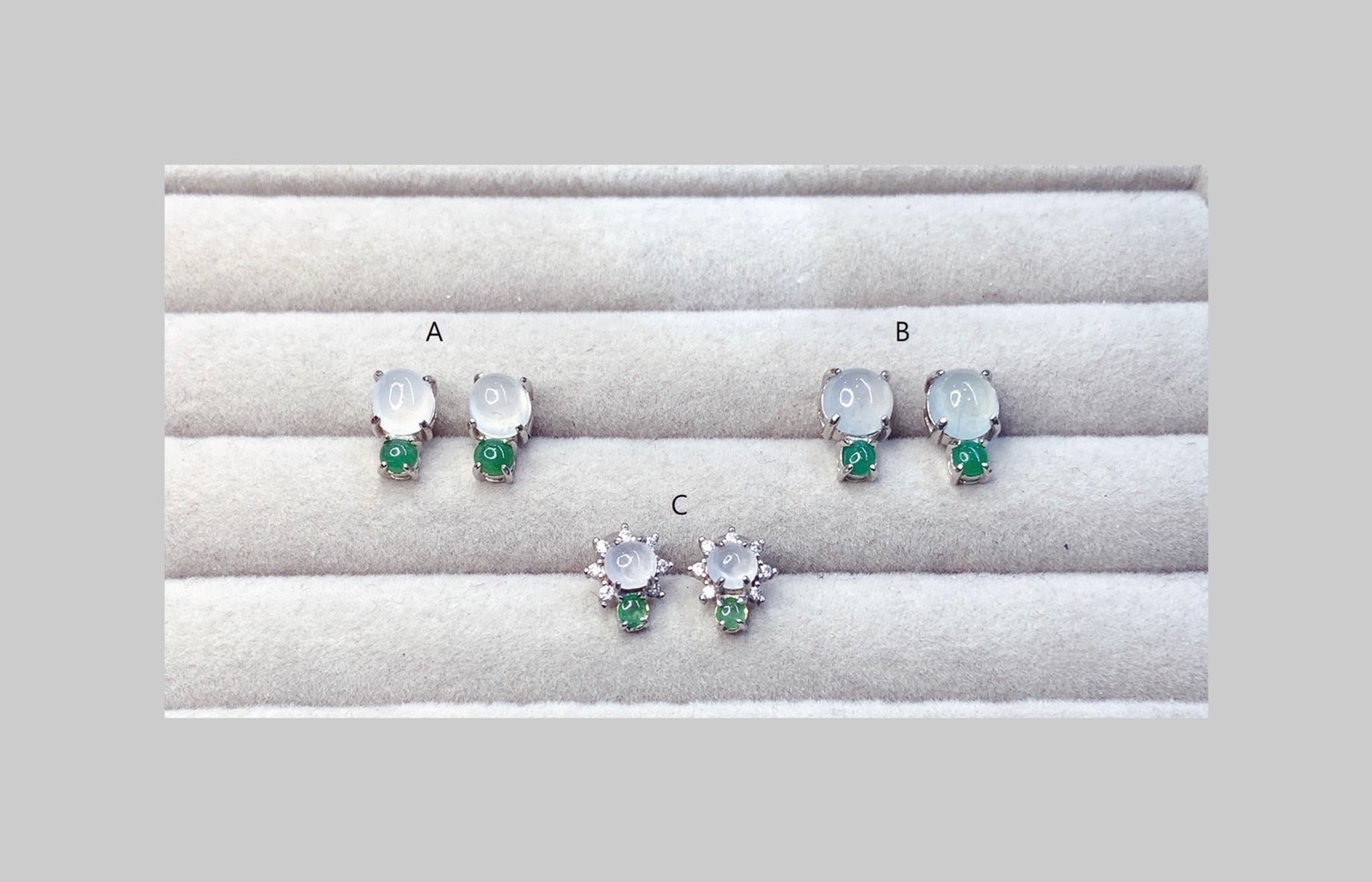 小小冰丨迷你冰種翡翠耳環