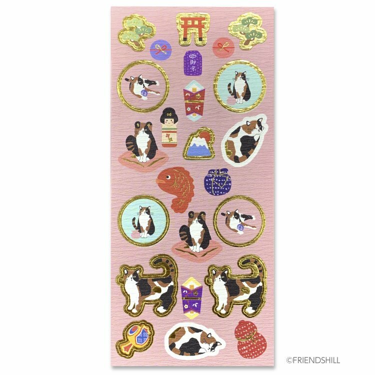 玳瑁貓 金箔貼紙｜日本ACTIVE CORPORATION