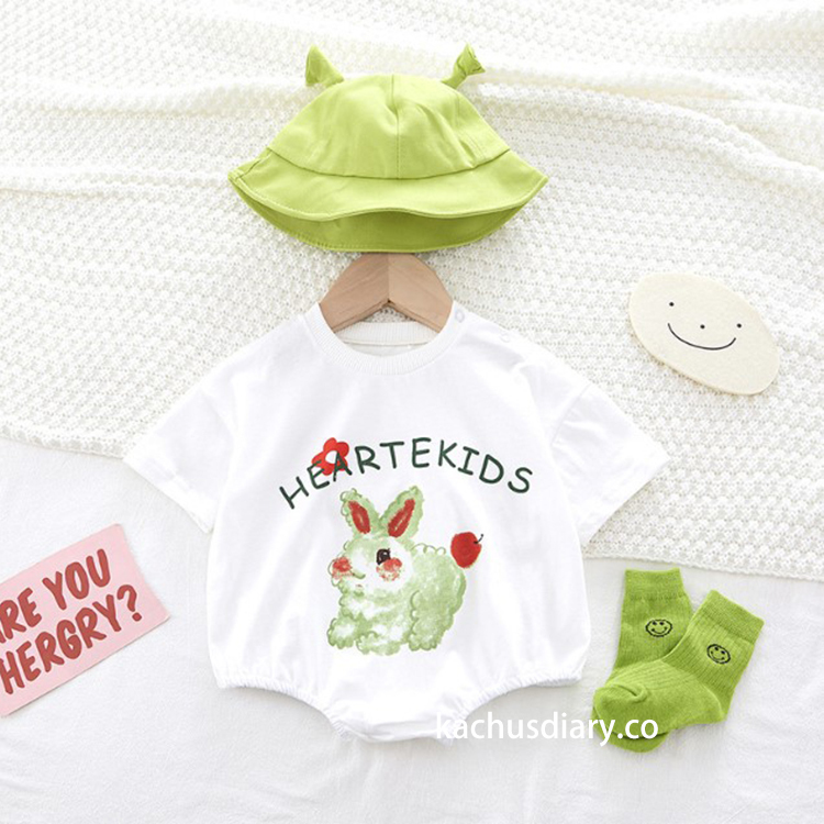 彩繪小兔包屁衣