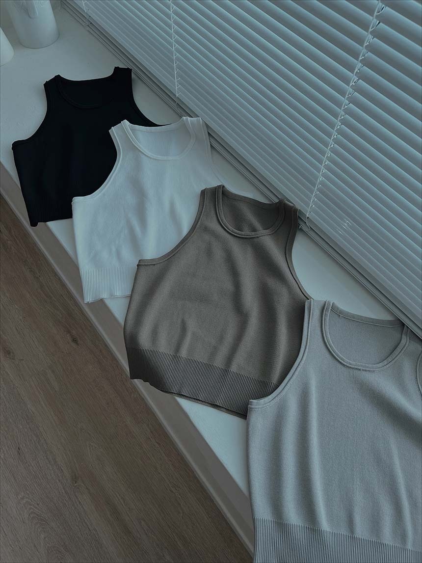 削肩針織背心*4色