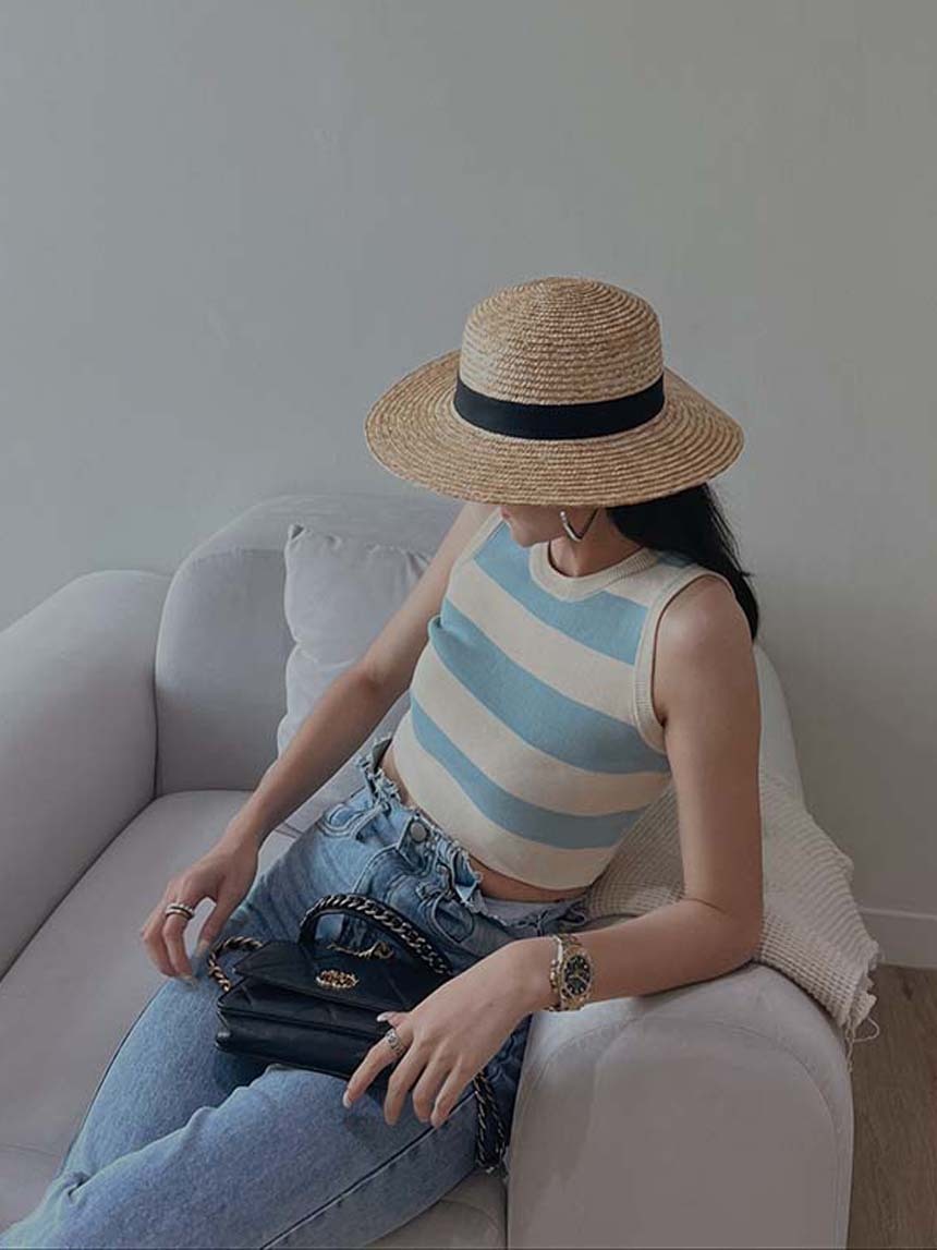 百搭寬條針織背心*4色
