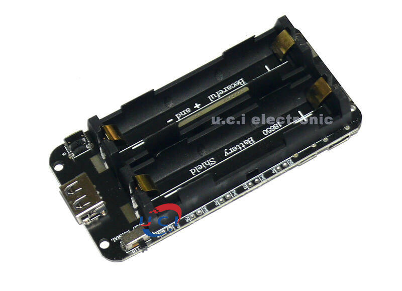 【UCI電子】(16-0-c) 二路18650電池座 V3開發板相容 樹莓派 Raspberry Pi 3過充保護 5V