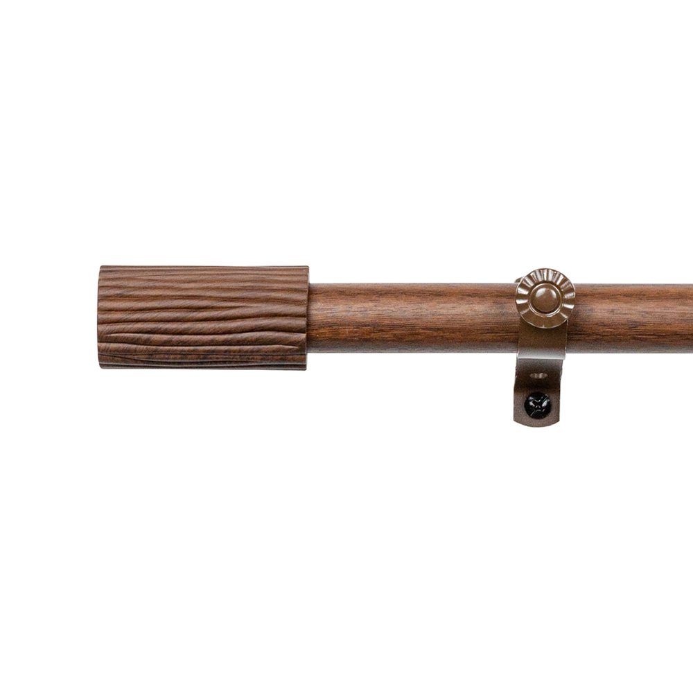 20.7mm│溫潤原木│仿木紋│伸縮窗簾桿架│三色2尺寸