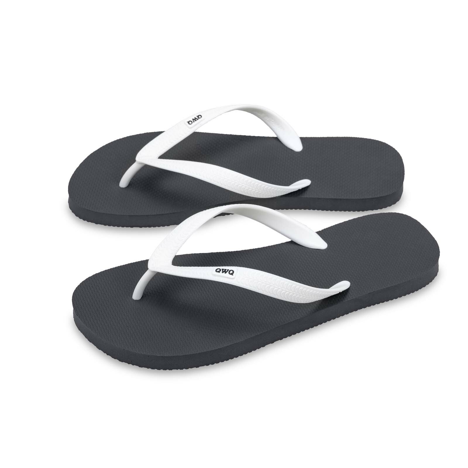 Top跳色系列 【銀河灰】白鞋帶 男款平底人字夾腳拖