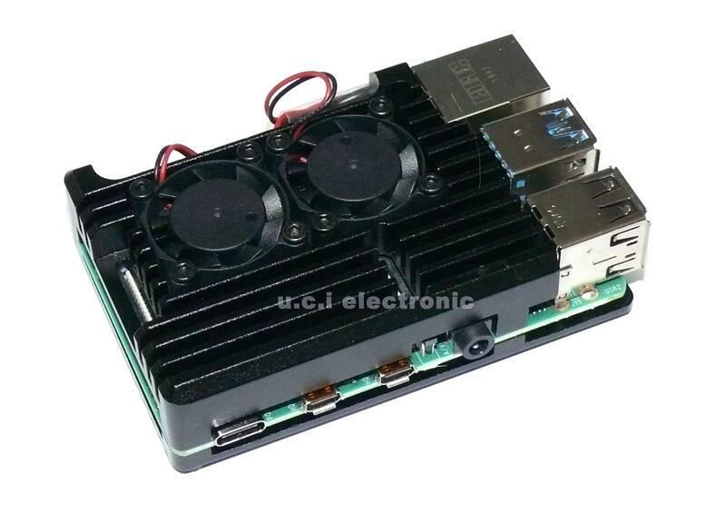 【UCI電子】(Z-1)樹莓派 Raspberry Pi4 Pi5 鋁合金雙風扇散熱外殼