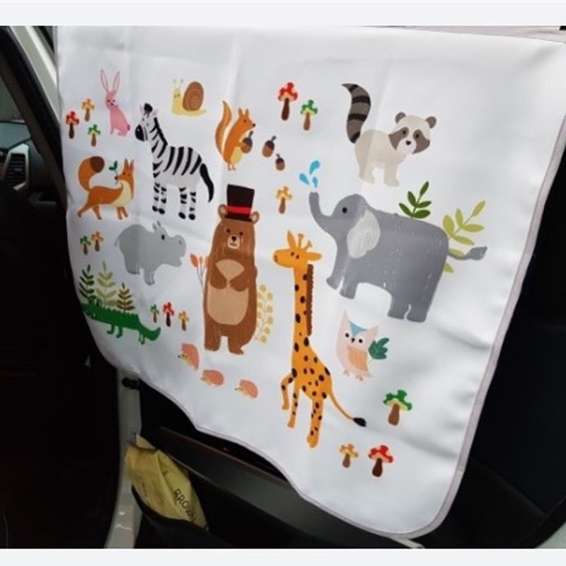 白底磁吸式車用窗簾