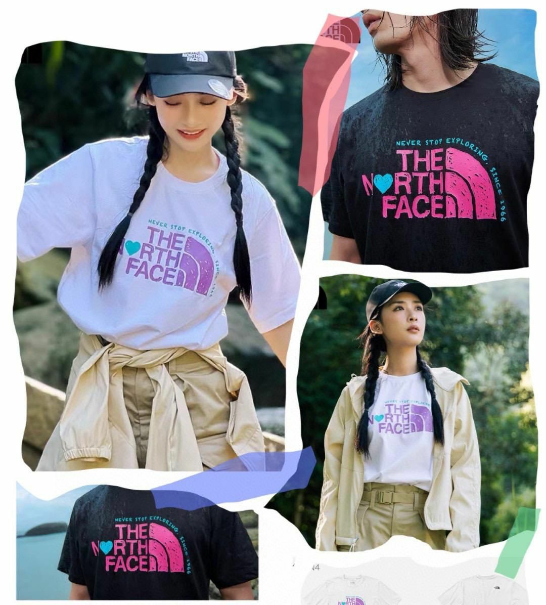 日版🇯🇵The North Face Logo愛心💗Logo印花情侶短袖Tee -2202451