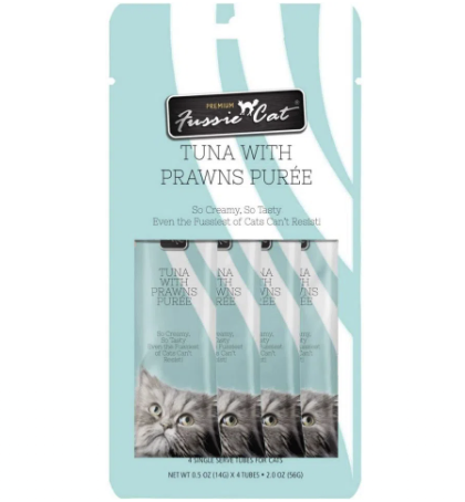 Fussie Cat小食-吞拿魚+彈彈虎蝦肉醬 [4 x 14G]