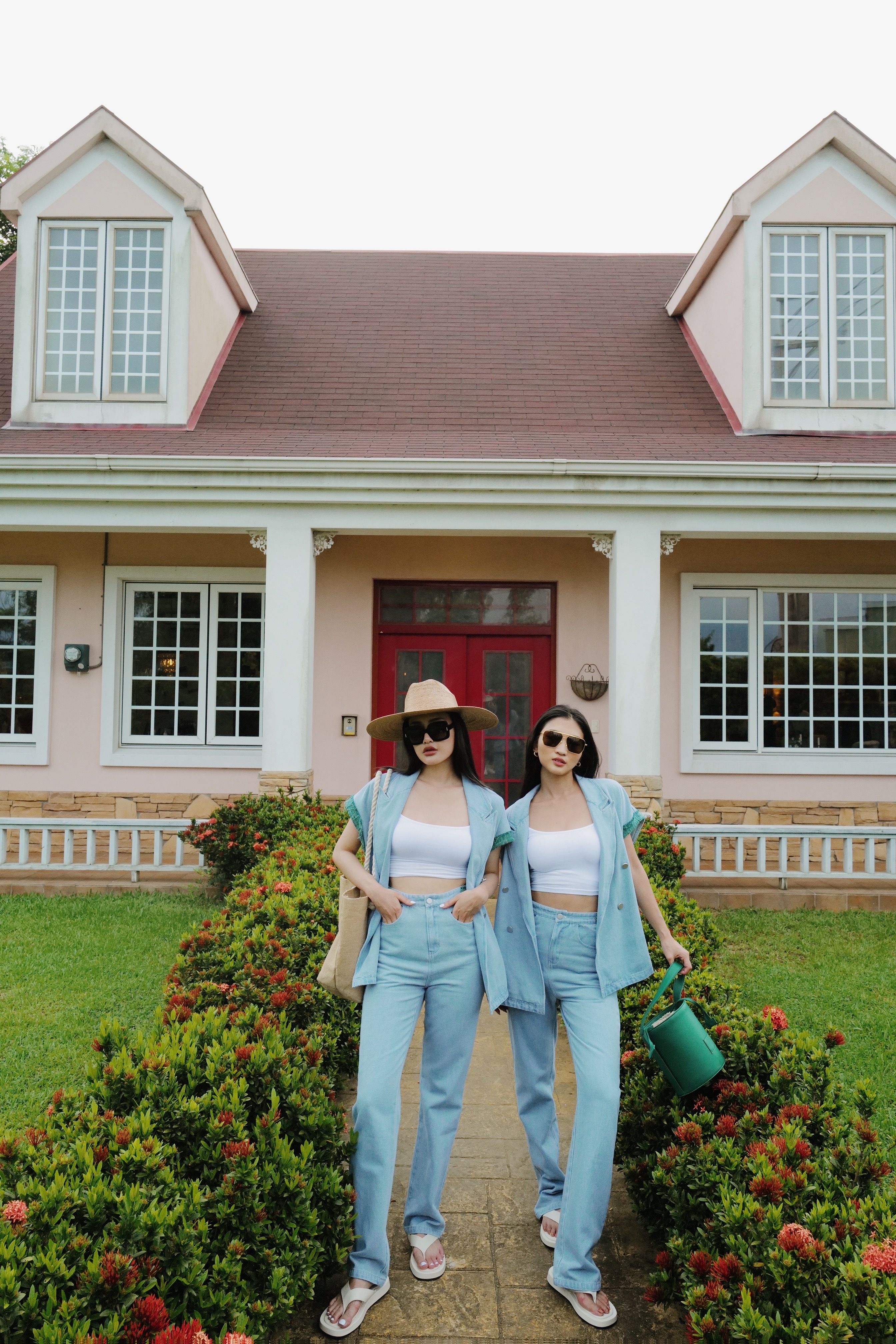 牛仔毛呢褲(現貨)