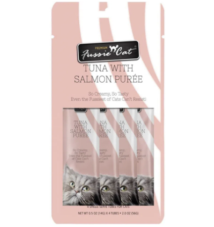 Fussie Cat小食- 吞拿魚+滋味三文魚醬 [4 x 14G]