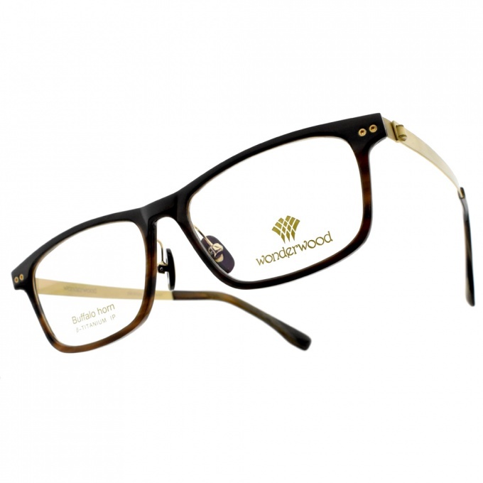 【WONDERWOOD】W02 C2 復古質感拼接 方框光學眼鏡