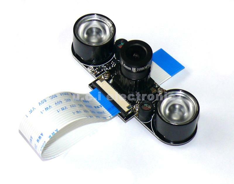 【UCI電子】(Z-1)  樹莓派紅外夜視攝像頭模組500萬畫素 配紅外 紅外夜視 紅外夜視鏡頭 補光燈+延長排線+支架