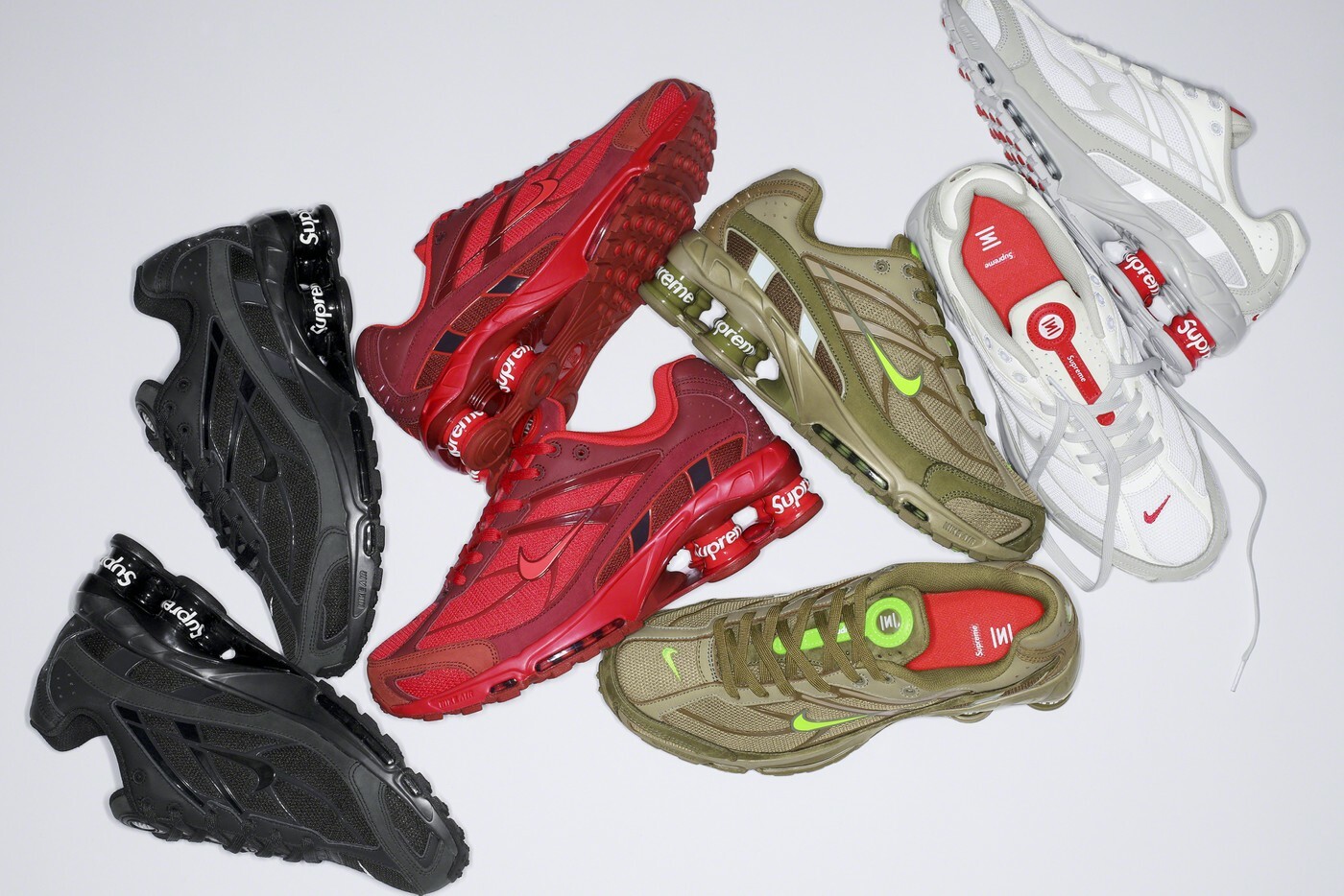 Supreme x Nike Shox Ride 2 聯名款四種配色