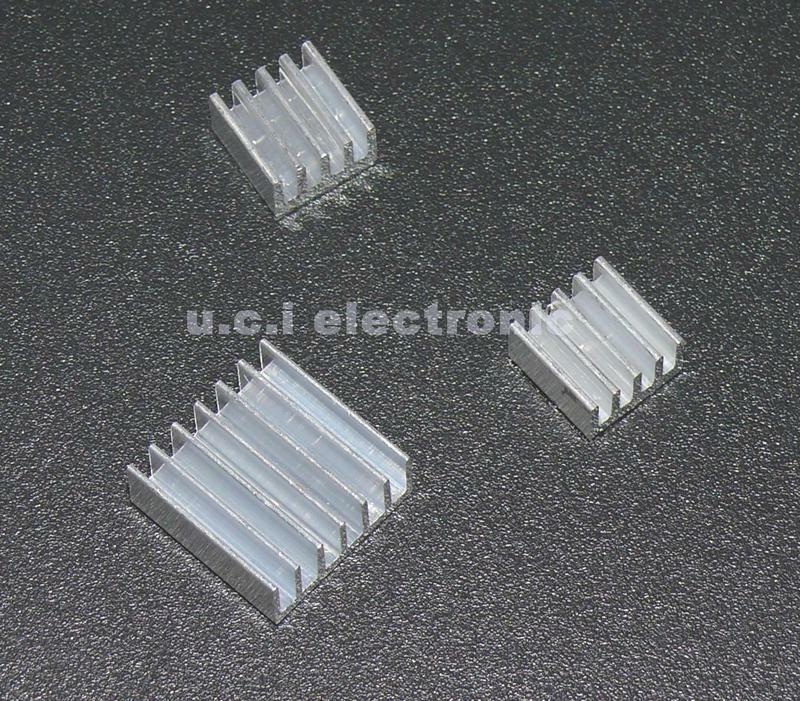 【UCI電子】(19-2-t) Raspberry pi 樹莓派專用純鋁散熱片套裝(含3件，帶散熱貼)