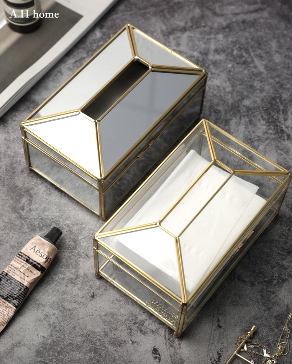 【ＡＨ218】奢華鏡面面紙盒