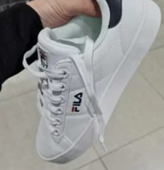 [S] FILA UNISEX COURT DELUXE,WHITE/NAVY, 1TM00651-150 (SFL66)