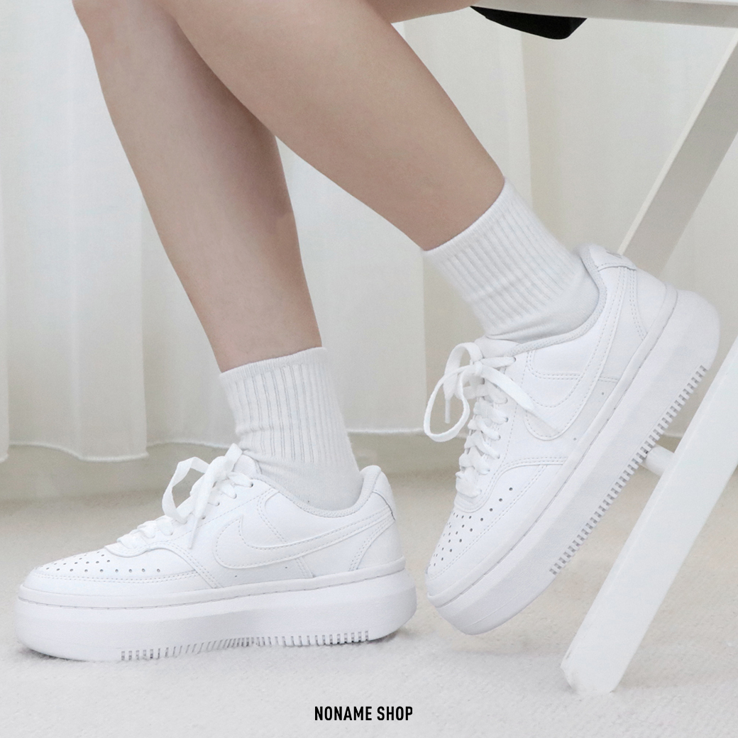 💥出清特價💥 NIKE COURT VISION ALTA Leather  基本款 簡約 厚底 小白鞋 (女款)