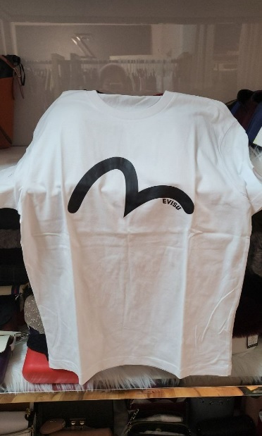 [S] EVISU BIG LOGO SHORT SLEEVE T-SHIRT, WHITE,  (SEV45)