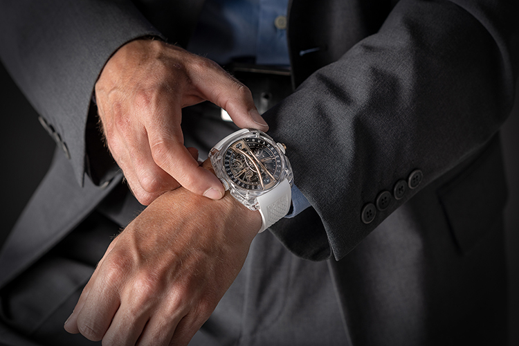 KLEPCYS VERTICAL SKELETON TOURBILLON SAPPHIRE