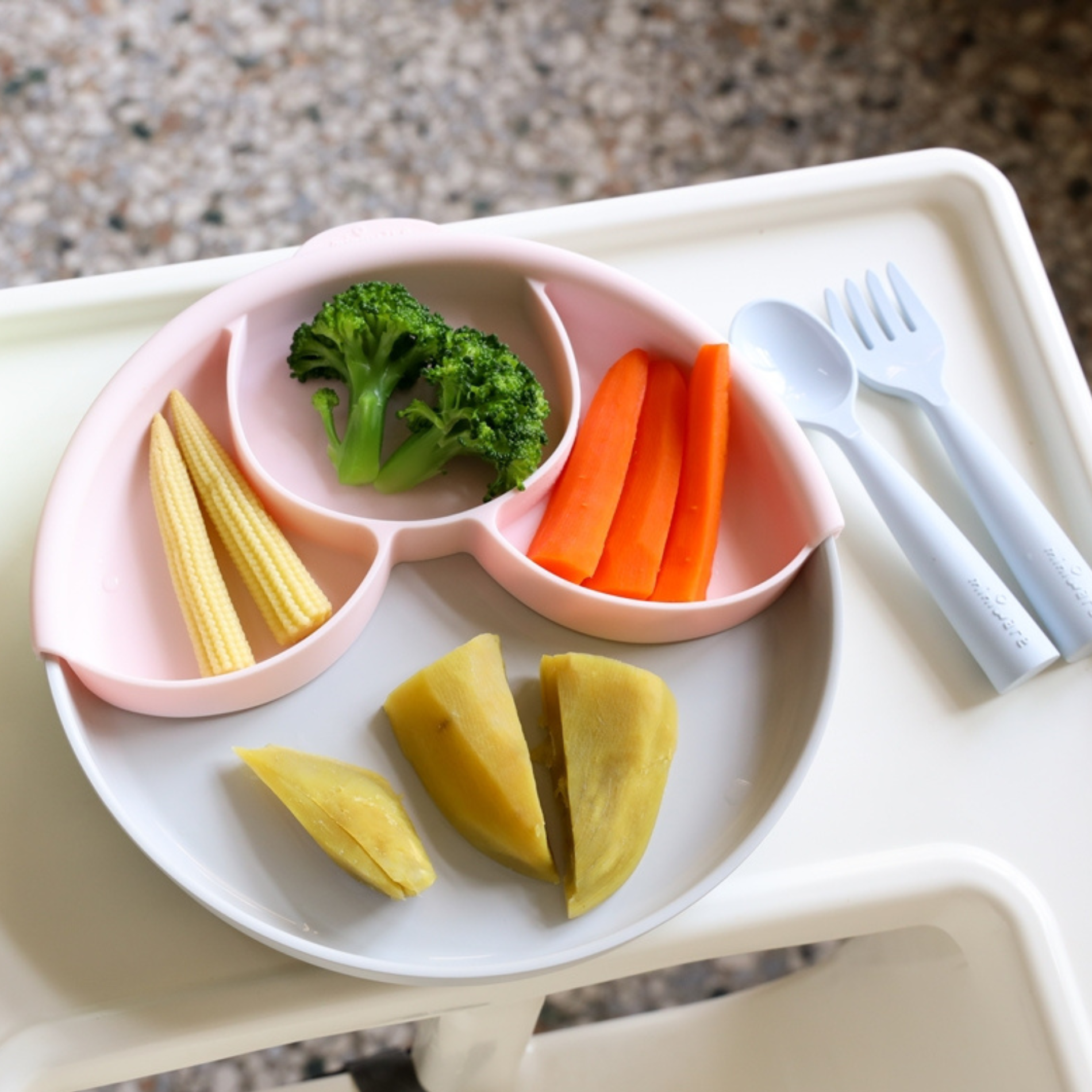 Healthy Meal Set - Grey/Cotton Candy