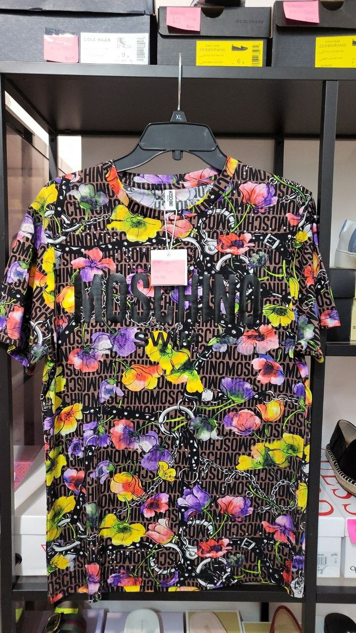 [S] MOSCHINO SWIM FLORAL T-SHIRT,BROWN MULTI, 3T1917-2342-1102 (SM106)