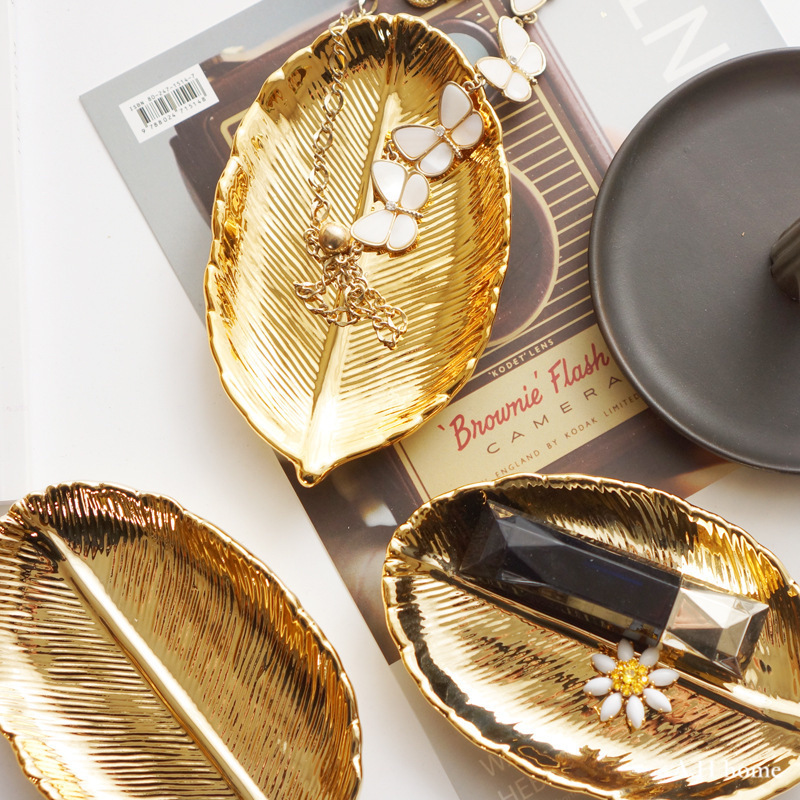 【ＡＨ221】奢華葉子收納盤