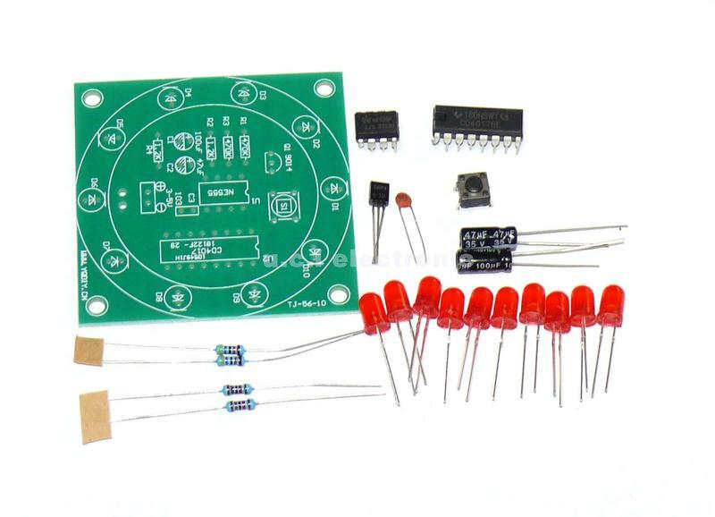 【UCI電子】(25) DIY 電子幸運轉盤套件 散件 模擬搖獎器 焊接組裝教學 DIY製作散件(含鈕扣電池+電池盒)