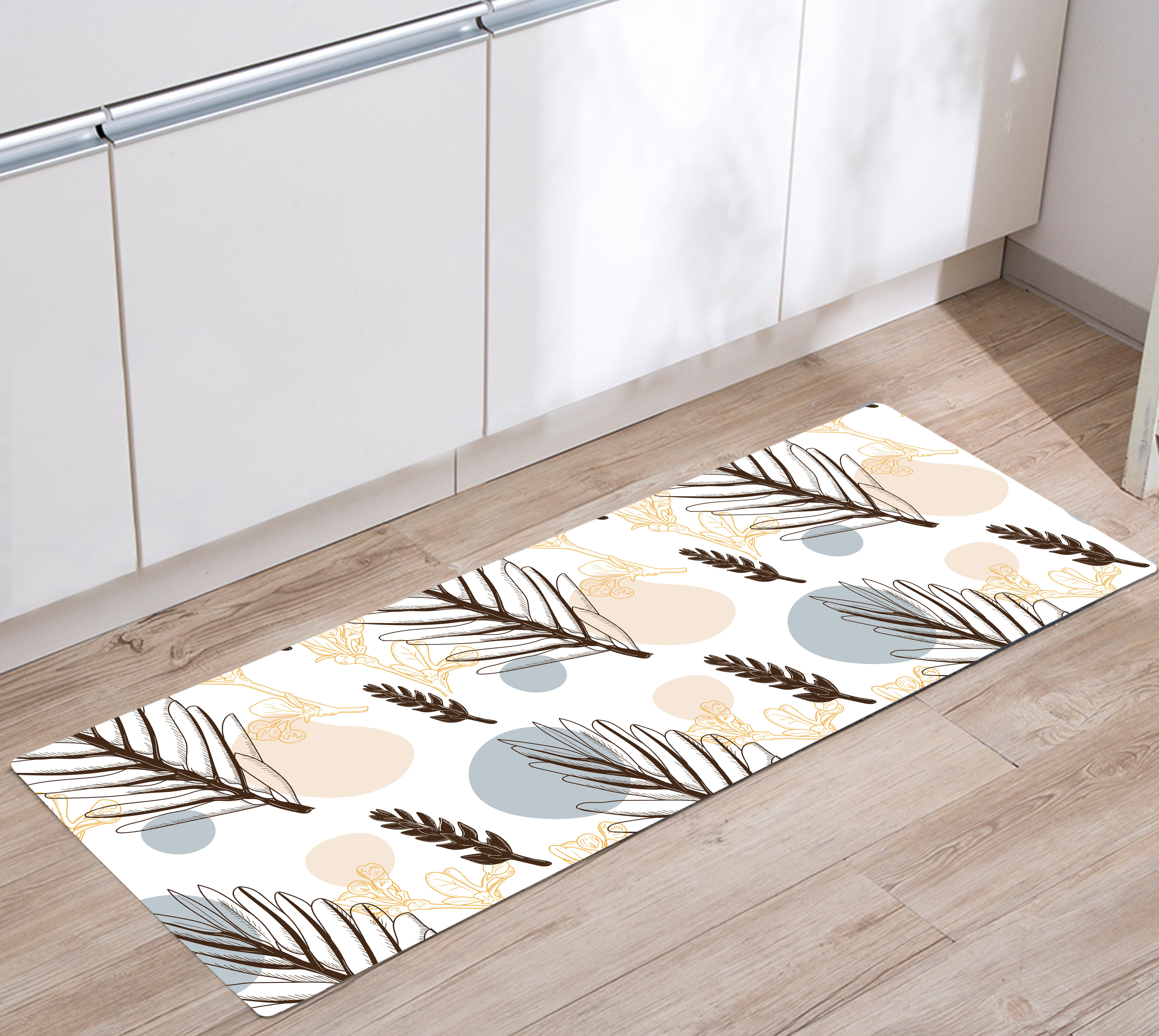 皮革防水防滑廚房踏墊(三種尺寸)_森林