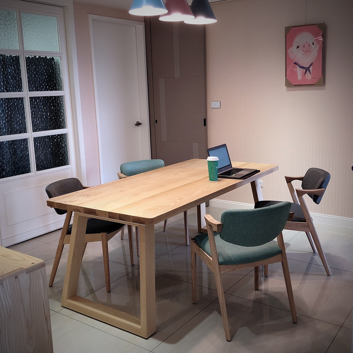 Grace-北歐斜腳全實木桌|可訂製