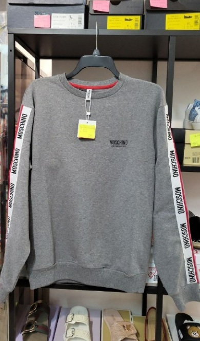 [S] MOSCHINO SIDE TAPE LOGO SWEATSHIRT,GREY, 1T1715-8101-506 (SM117)