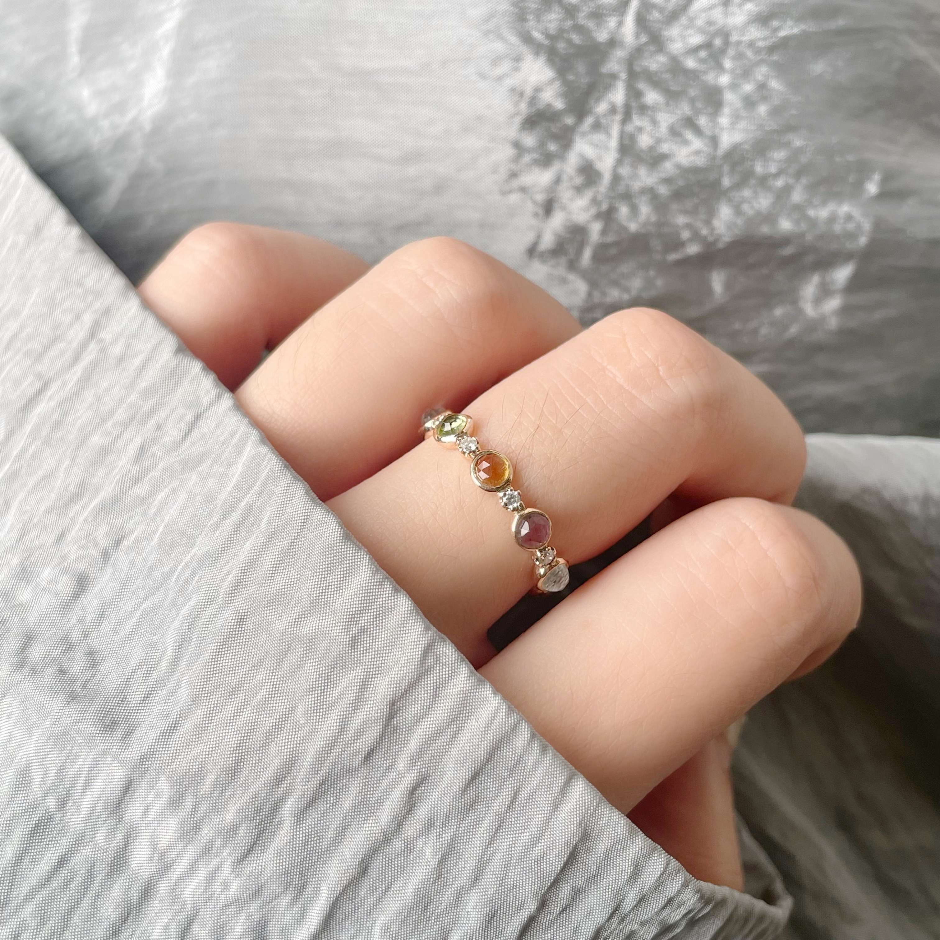 14K Jelly彩寶真鑽戒指