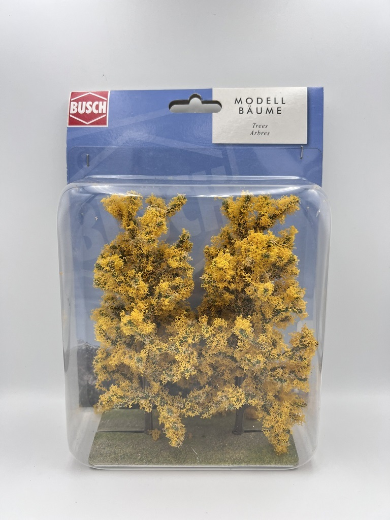 Busch 6754 HO規 Trees 秋季的樹 (黃x2)