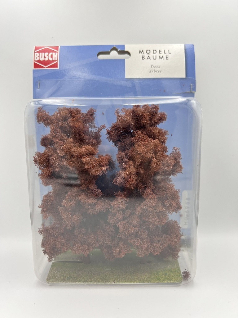 Busch 6958 HO規  Red Beeches 秋季的樹 (暗紅x2)