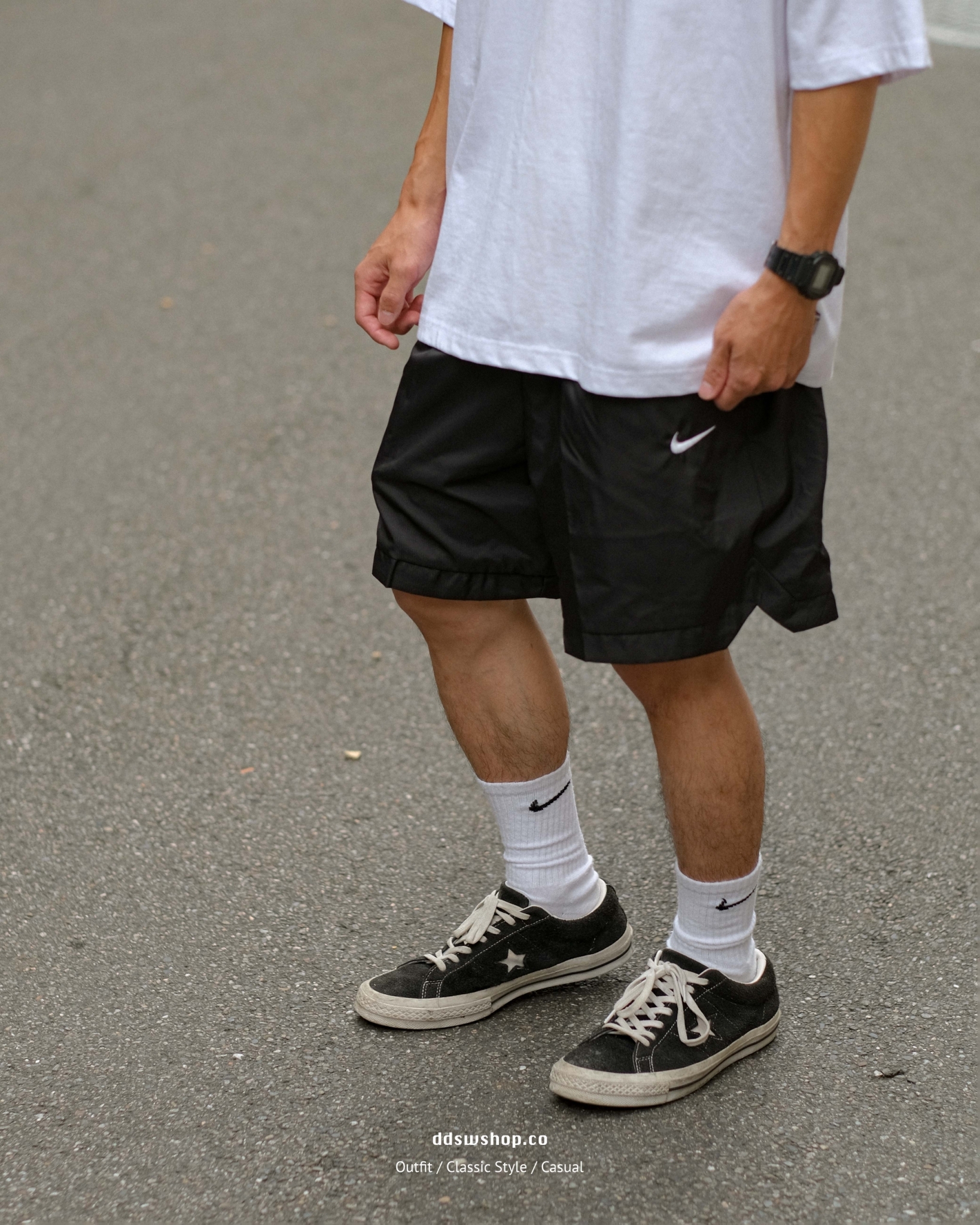 Nike 運動短褲 防潑水 內網眼 刺繡Logo 黑色 DH7560-011