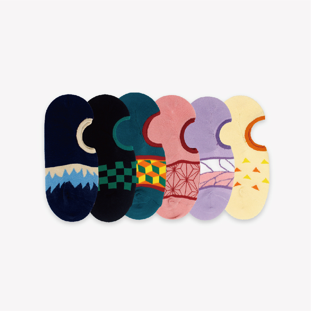 【肌柔】台灣製「防臭吸汗」和柄系列 日系市松格隱形棉襪丨P1232-P1237