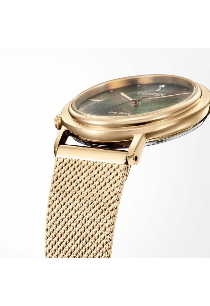 萬年鐘錶 - Citizen 星辰錶   L系列 解構自然紋理之美仿生學太陽能女錶  EM1003-48X 錶徑34MM