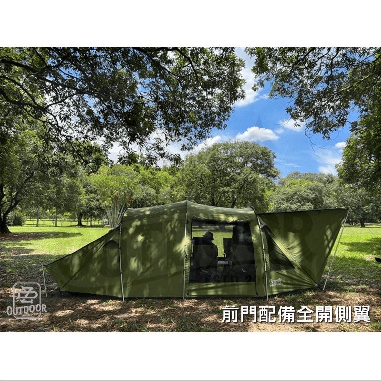 TiiTENT big sunrise 3環 大三環 軍綠 墨黑 棉感 日出隧道帳 隧道帳 一房一廳 帳篷 露營