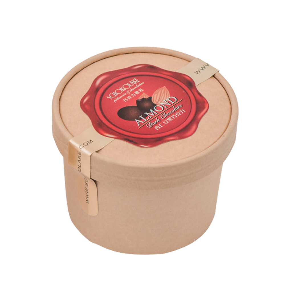 【含餡】杏仁豆黑巧克力(小圓盒) 100g